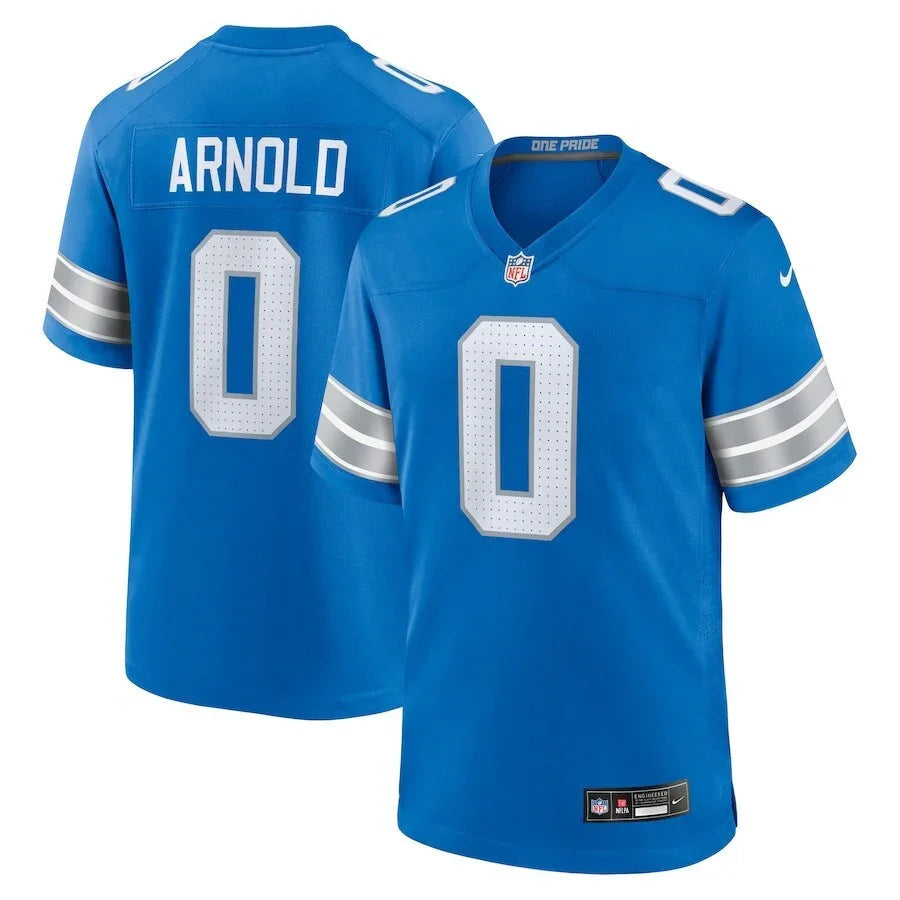 Detroit Lions 25/26 Arnold #0 Royal Blue NFL Game Jersey