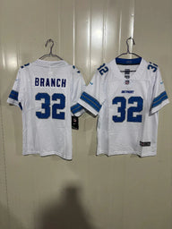 Detroit Lions 25/26 Branch #32 White Game Kids Jersey