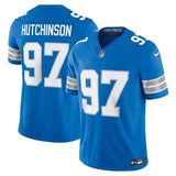 Detroit Lions 25/26 Hutchinson #97 Royal Blue/White NFL Game Jersey