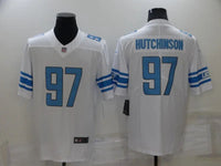 Detroit Lions 25/26 Hutchinson #97 White NFL Game Jersey