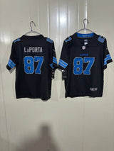 Detroit Lions 25/26 LaPorta #87 Black Game Kids Jersey
