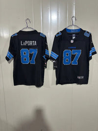 Detroit Lions 25/26 LaPorta #87 Black Game Kids Jersey