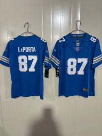 Detroit Lions 25/26 LaPorta #87 Royal Blue Game Kids Jersey