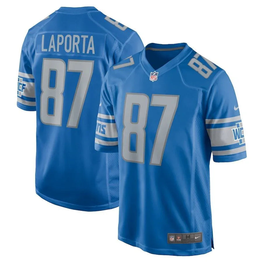 Detroit Lions 25/26 LaPorta #87 Royal Blue NFL Game Jersey