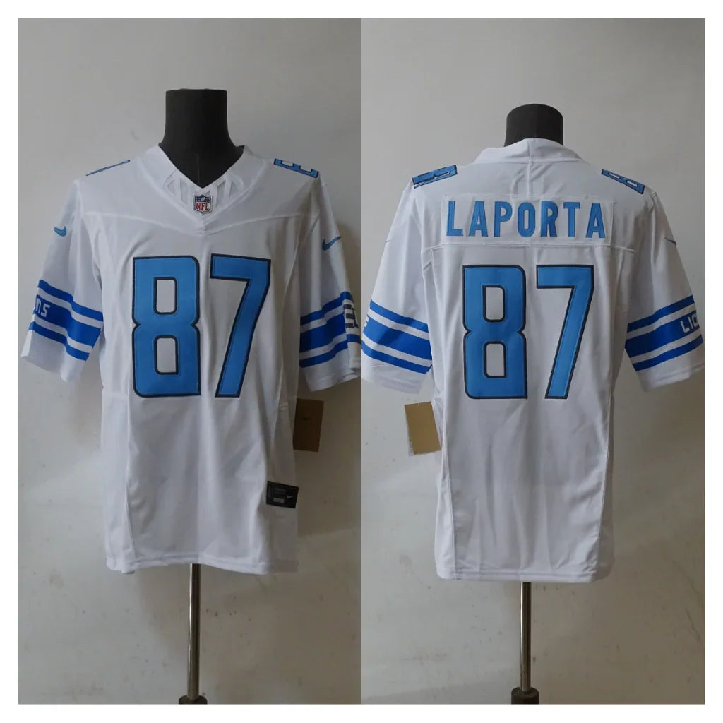 Detroit Lions 25/26 LaPorta #87 White NFL Game Jersey