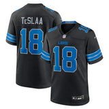 Detroit Lions 25/26 TeSlaa #18 Black NFL Game Jersey