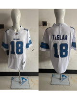 Detroit Lions 25/26 TeSlaa #18 White NFL Game Jersey