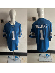 Detroit Lions 25/26 Williams #1 Royal Blue NFL Game Jersey