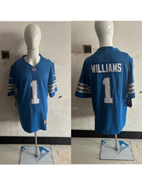 Detroit Lions 25/26 Williams #1 Royal Blue NFL Game Jersey