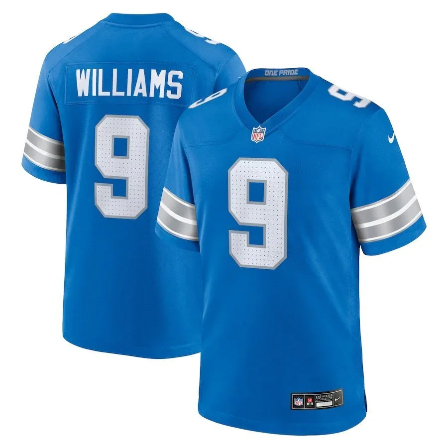 Detroit Lions 25/26 Williams #9 Royal Blue NFL Game Jersey