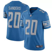 Detroit Lions 25/87 Sanders #20 Royal Blue NFL Game Jersey