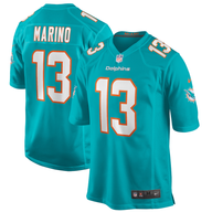 Dolphin 25/26 Marino #13 Aqua NFL Game Jersey
