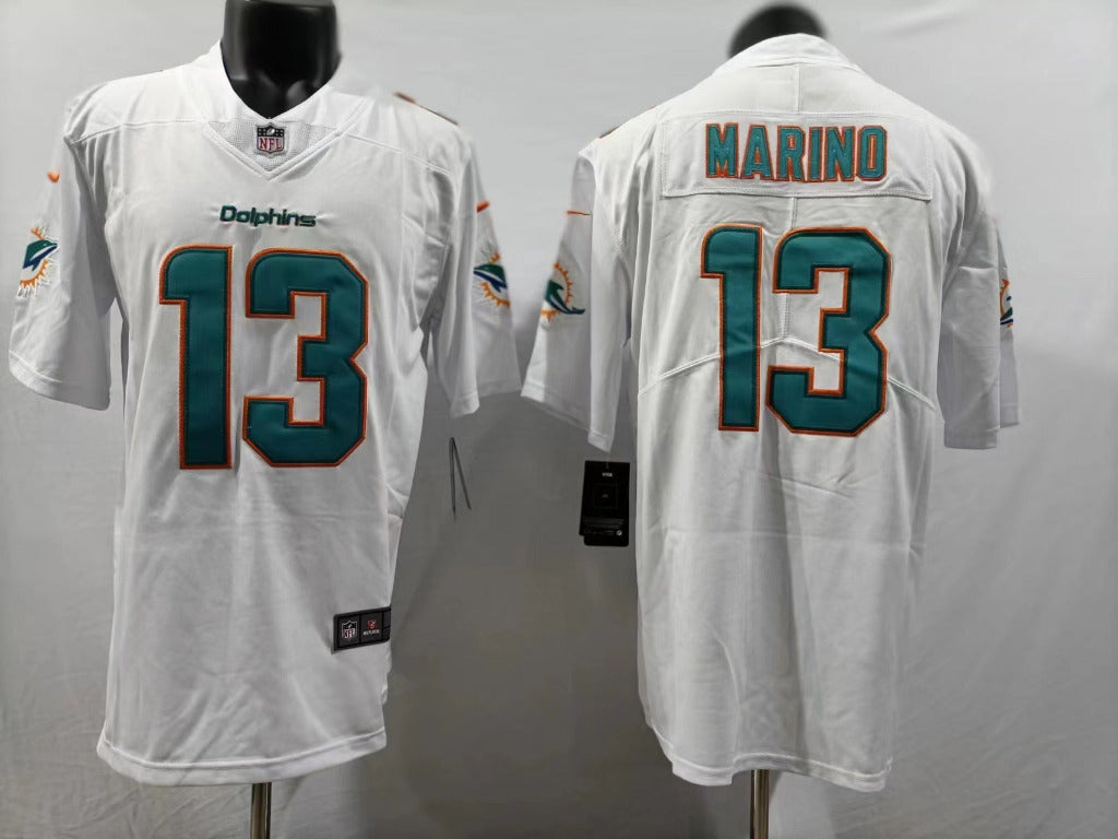 Dolphin 25/26 Marino #13 White NFL Game Jersey