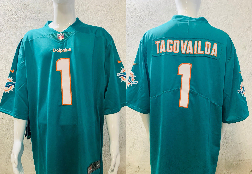 Dolphin 25/26 Tagovailoa #1 Aqua NFL Game Jersey