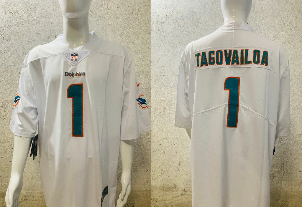 Dolphin 25/26 Tagovailoa #1 White NFL Game Jersey