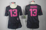 Dolphins 2021/22 Marino #13 Black/Pink Women NFL Jersey