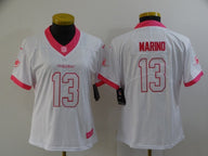 Dolphins 2021/22 Marino #13 White/Pink Women NFL Jersey