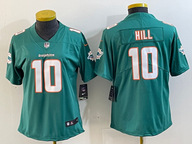 Dolphins 2022/23 Hill #10 Aqua Women NFL Jersey