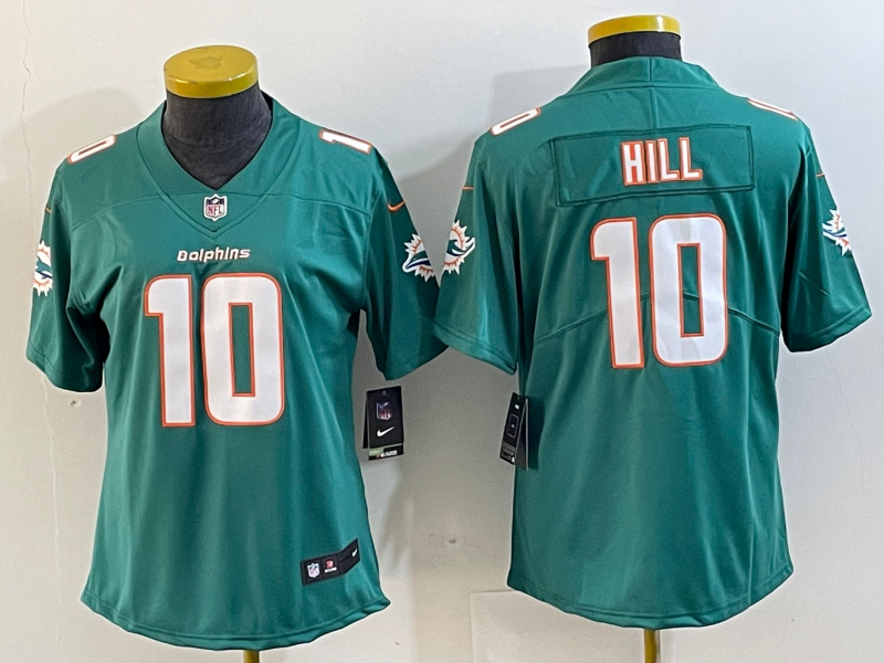 Dolphins 2022/23 Hill #10 Aqua Women NFL Jersey