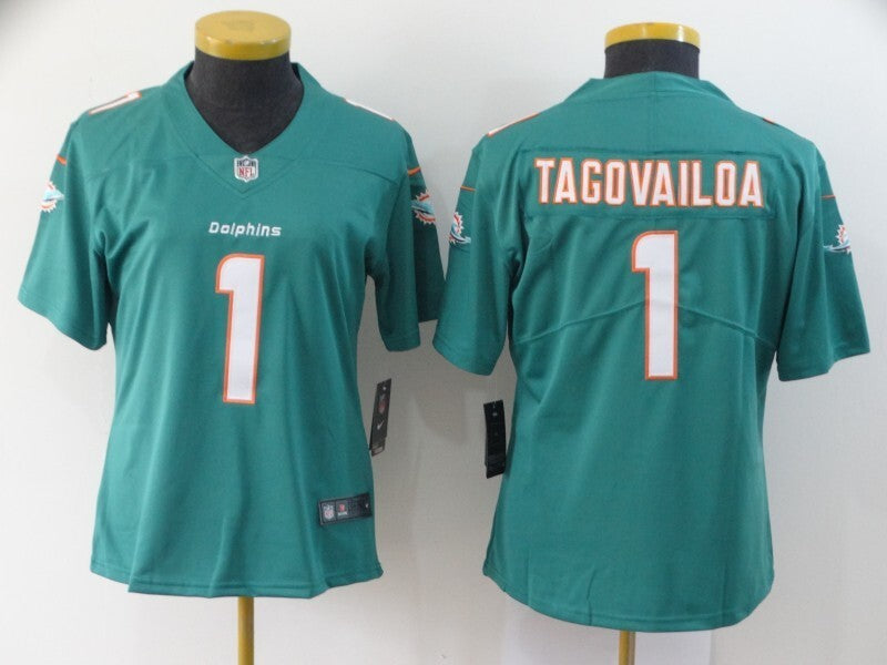 Dolphins 2022/23 Tagovailoa #1 Aqua Women NFL Jersey