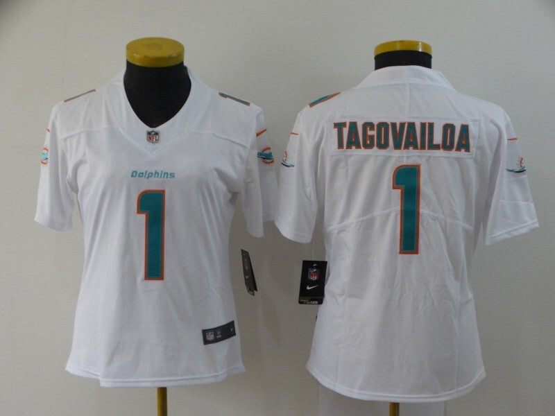 Dolphins 2022/23 Tagovailoa #1 White Women NFL Jersey