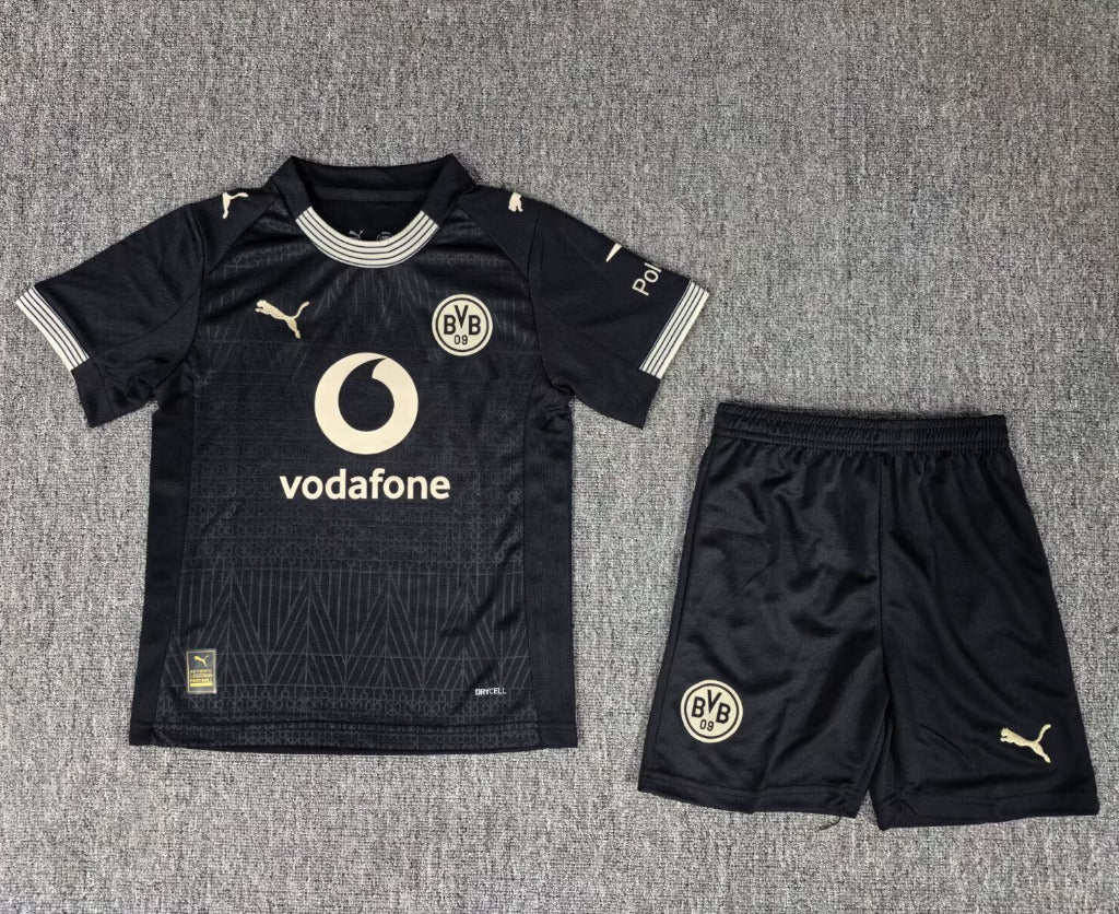 Dortmund 26/27 Black Rote Erde Special Edition Kids Jersey Set