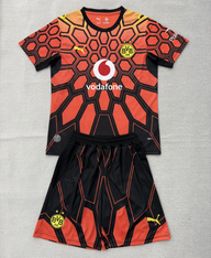 Dortmund 26/27 Orange/Black Honeycomb Goalkeeper Kids Jersey Set