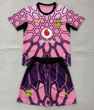 Dortmund 26/27 Pink/Black Honeycomb Goalkeeper Kids Jersey Set