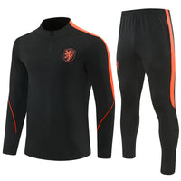 Dutch 26/27 Black with Red Training Tracksuit Set