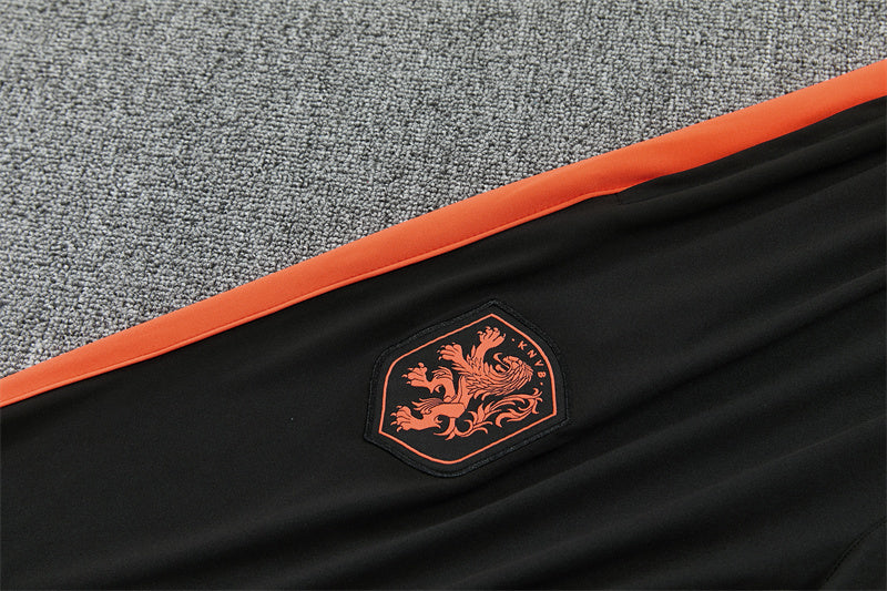 Dutch 26/27 Black with Red Training Tracksuit Set