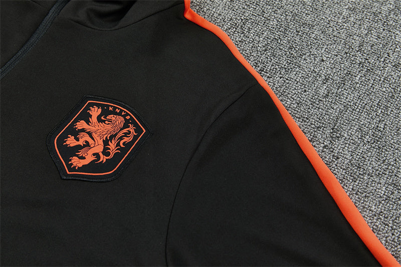 Dutch 26/27 Black with Red Training Tracksuit Set