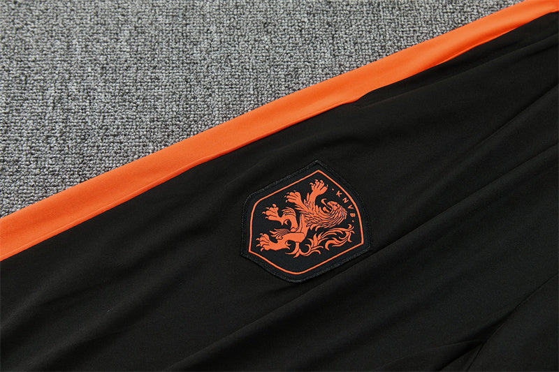 Dutch 26/27 Orange with Black Training Tracksuit Set
