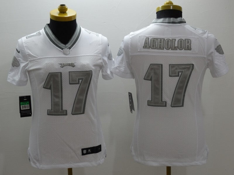 Eagles 2021/22 Agholor #17 White/Gray Women NFL Jersey