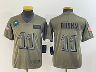 Eagles 2021/22 Brown #11 Olive/Black Women NFL Jersey