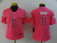 Eagles 2021/22 Brown #11 Pink/White Women NFL Jersey