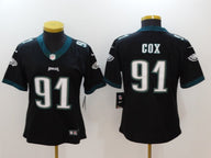 Eagles 2021/22 Cox #91 Black/Green/White Women NFL Jersey
