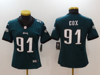 Eagles 2021/22 Cox #91 Green/Black/White Women NFL Jersey