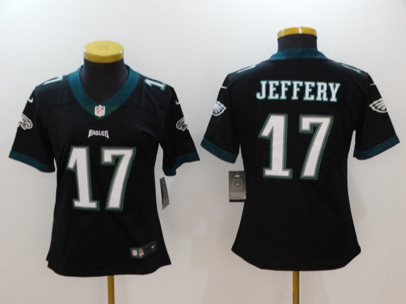 Eagles 2021/22 Jeffery #17 Black/Green/White Women NFL Jersey