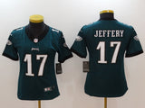 Eagles 2021/22 Jeffery #17 Green/Black/White Women NFL Jersey