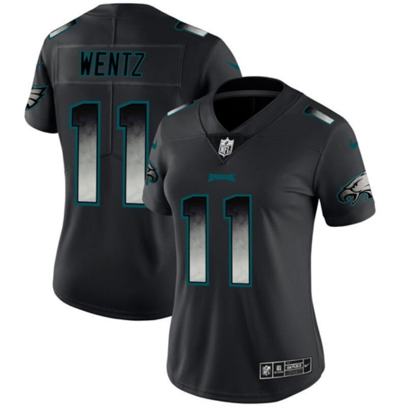 Eagles 2021/22 Wentz #11 Black/Gray Women NFL Jersey