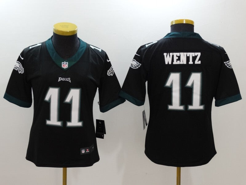 Eagles 2021/22 Wentz #11 Black/White/Green Women NFL Jersey
