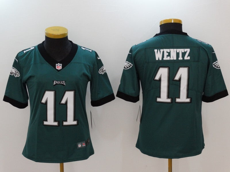 Eagles 2021/22 Wentz #11 Green/White/Black Women NFL Jersey