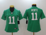 Eagles 2021/22 Wentz #11 Green/White Women NFL Jersey