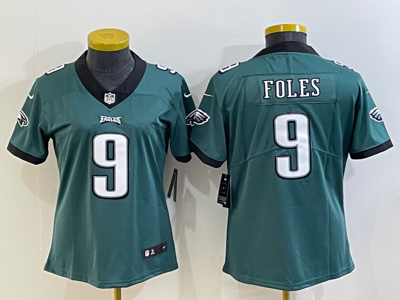 Eagles 2022/23 Foles #9 Green/Black/White Women NFL Jersey