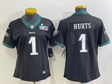 Eagles 2022/23 Hurts #1 Black/Green/White Women NFL Jersey