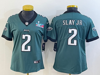 Eagles 2022/23 Slay JR #2 Green/Black/White Women NFL Jersey