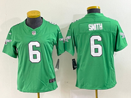 Eagles 2022/23 Smith #6 Green/White/Black Women NFL Jersey