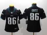 Eagles 23/24 Ertz #86 Black/White/Green Women NFL Jersey