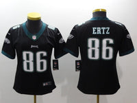 Eagles 23/24 Ertz #86 Black/White/Green Women NFL Jersey