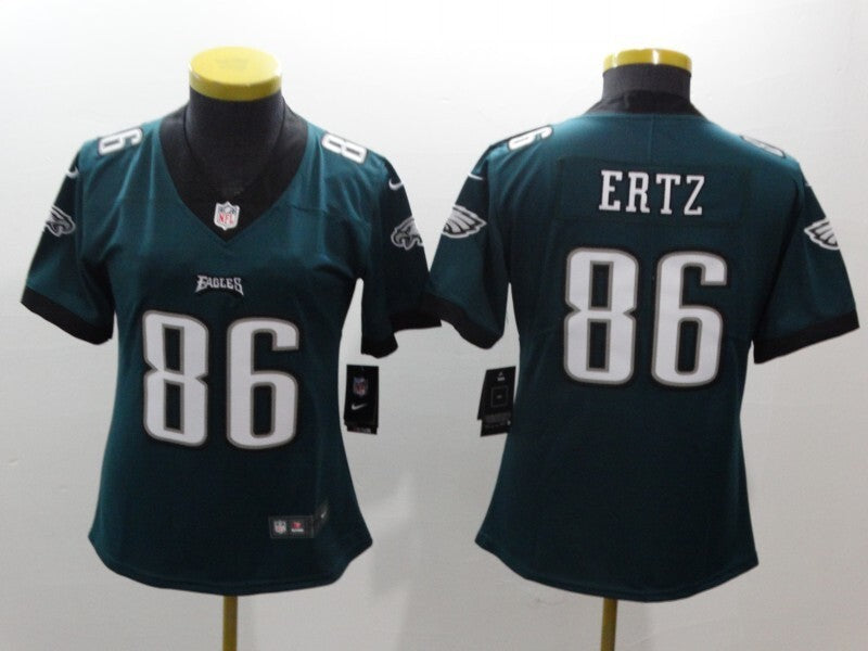 Eagles 23/24 Ertz #86 Green/Black/White Women NFL Jersey